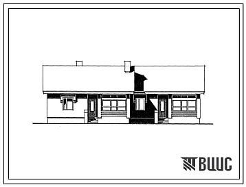 Типовой проект 184-16-128.13.89 Одноэтажный двухквартирный дом с 2-комнатными квартирами для строительства в Приморском крае