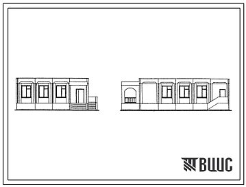 Типовой проект 261-22-34.23.87 Пристроенные блоки учреждений социальнокультурнобытового  обслуживания на базе серии 1.090.1-1. Сберкасса 1 разряда. Для г.Калинина и Калининской области
