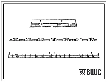 Типовой проект 805-2-27с Блок из 6 птичников на 211700 кур-несушек и яйцесклада на 140 тыс. яиц в смену для южных районов. Для строительства в районах сейсмичностью 7 и 8 баллов