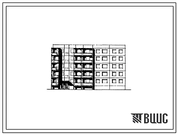 Типовой проект 84-023/1 Блок-секция пятиэтажная 20-квартирная поворотная 135? со входами, расположенными с противоположных сторон (правая)  с шагом поперечных стен 2,4 и 3,6 м для строительства в IВ климатическом подрайоне, II и III климатических районах.