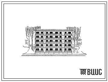Типовой проект 1-464АС-22 Пятиэтажный двухсекционный крупнопанельный жилой дом на 20 квартир с техническим подпольем.