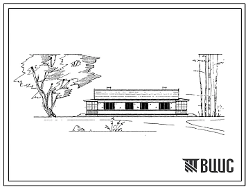 Типовой проект 1-50К-13 Одноэтажный двухквартирный жилой дом с 3- комнатными квартирами с упрощенным благоустройством, стены каркасно-фибролитовые.