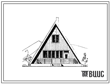 Типовой проект 189-000-84с Мансардный трехкомнатный садовый домик. Для строительства во 2В, 3В климатических подрайонах Казахстана ССР сейсмичностью 7, 8 и 9 баллов