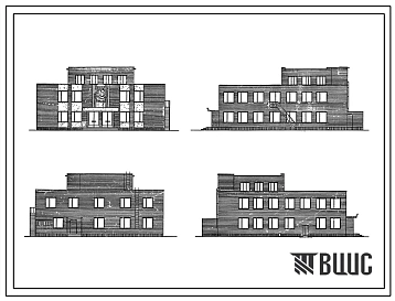 Типовой проект 264-23-3/76 Дом правосудия — суд с тремя залами судебных заседаний и прокуратура, со стенами из кирпича. Для строительства в IВ климатическом подрайоне, II и III климатических районах.