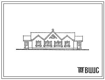 Типовой проект 184-16-107.3.13.87 Одноэтажный двухквартирный жилой дом с трехкомнатными квартирами для государственного строительства в Северо-Кавказской зоне РСФСР. Вариант - стены из известняка-ракушечника