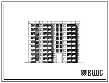 Типовой проект 105-030с Девятиэтажная блок-секция угловая левая с проездом на 72 квартиры (двухкомнатных 2Б-31, трехкомнатных 3Б-9, четырехкомнатных 4Б-32). Для строительства в районах сейсмичностью 8 баллов