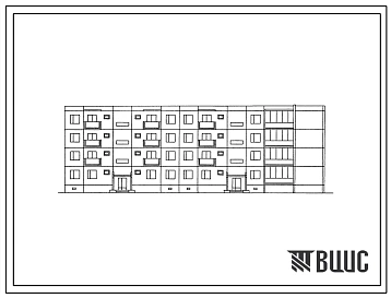 Типовой проект 127-012С Четырехэтажная крупнопанельная двойная блок-секция правая на 20 квартир (двухкомнатных 2Б-3, трехкомнатных 3Б-8, пятикомнатных 5Б-4). Для строительства в 4 климатическом районе Грузинской ССР с сейсмичностью 7 баллов.