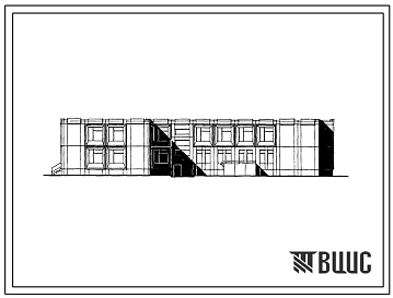 Типовой проект 211-1-135-171с.85 Детские ясли-сад на 140 мест. Для восточно-Сибирской зоны Российской Федерации. Сейсмичность 7,8, 9 баллов. Здание двухэтажное. Стены из однослойных легкобетонных панелей.