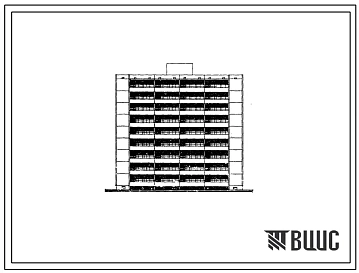 Типовой проект 111-130-2/1 Девятиэтажный односекционный дом на 54 квартиры (однокомнатных 1Б-18, трехкомнатных 3А-18, 3Б-18). Для строительства в 1В климатическом подрайоне, 2 и 3 климатических районах