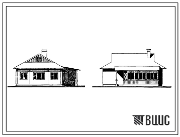 Типовой проект 1-464д-164.86 Одноэтажный одноквартирный 4-х комнатный жилой дом для сельского строительства