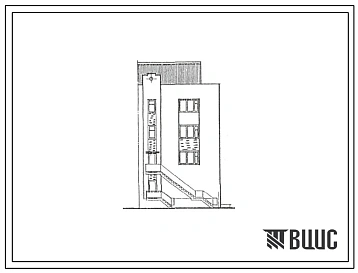 Типовой проект 000-957с.93 Блок-секция 4-этажная 2-квартирная левая (4Л) со стенами из кирпича (3Б, 5Б)