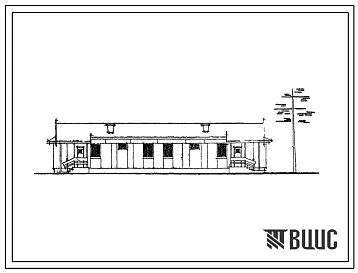 Типовой проект 183-115-54 Одноэтажный двухквартирный жилой дом с трехкомнатными квартирами 3Б. Для строительства в 1В климатическом подрайоне.