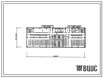 Типовой проект П-2-1200(416-04-96.83) Бытовые помещения в подвале производственного корпуса на 800 работающих, приспосабливаемые под ПРУ (убежище на 1200 человек, размеры убежища 18м на 54м, режимы вентиляции 1,2).