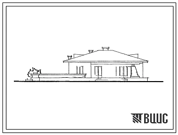 Типовой проект 184-49-6с Индивидуальный 1-этажный 3-комнатный жилой дом для колхозника.