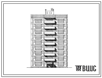Типовой проект 111-012С Блок-секция торцевая правая на 18 квартир  каркасно-панельных 9-этажных жилых домов (трехкомнатных 3А-2, четырехкомнатных 4А-8, четырехкомнатных 4Б-8). Для строительства в 4 климатическом районе Армянской ССР сейсмичностью 7-8 балл