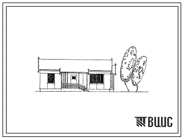 Типовой проект 183-115-52 Одноэтажный одноквартирный трехкомнатный жилой дом 3Б. Для строительства в 1В климатическом подрайоне.