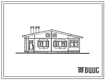 Типовой проект 181-115-170.13.87 Одноэтажный одноквартирный 3-х комнатный жилой дом со стенами из арболита для Московской области