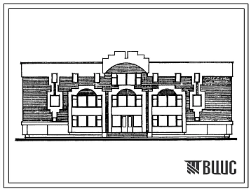Типовой проект 274-30-132м.91 Торговый центр поселка на 1000 человек (стены из мелких блоков автоклавного ячеистого бетона)