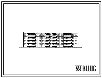 Типовой проект 111-121-34/1 Четырехэтажный трехсекционный жилой дом на 36 квартир (однокомнатных 1Б-8, двухкомнатных 2А-4, 2Б-16, трехкомнатных 3Б-8). Для строительства в 1В климатическом подрайоне, 2 и 3 климатических районах