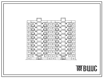 Типовой проект 127-02С Девятиэтажная крупнопанельная блок-секция на 36 квартир (двухкомнатных 2Б-9, трехкомнатных 3А-18, четырехкомнатных 4А-9). Для строительства в 4 климатическом районе Грузинской ССР с сейсмичностью 7 баллов.