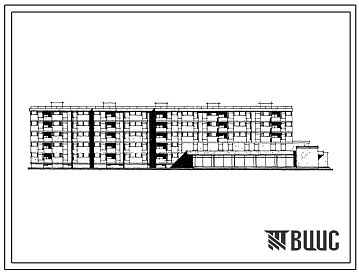 Типовой проект 113-126-47 5-этажный пятисекционный жилой дом с магазином