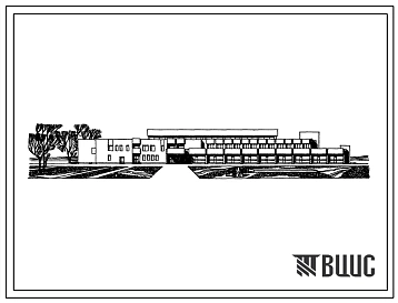 Типовой проект 274-32-56 Здание предприятий культурно-бытового назначения и торговли общественного центра микрорайона. Со стенами из кирпича. Для строительства в 1В климатическом подрайоне, 2 и 3 климатических районах