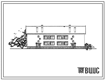 Типовой проект 114-24-4 2-этажный 2-секционный дом на 8 квартир для строительства в Южных районах УССР.