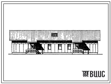 Типовой проект 183-17-70/1.2 Одноэтажный двухквартирный жилой дом с 4-комнатными квартирами (перекрытие деревянное) с упрощенным оборудованием для индивидуальных застройщиков