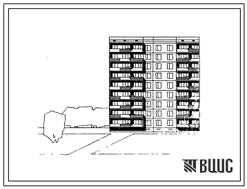 Типовой проект 96-018 9-этажная блок-секция рядовая левая на 36 квартир для строительства во 2 и 3 строительно-климатических зонах.