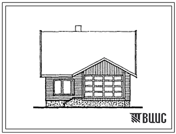 Типовой проект 146-000-472.13.86 Одноэтажный 4-комнатный жилой дом с мансардой (для строительства в Литовской ССР)