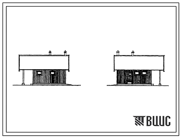 Типовой проект 191-115-106 Постройка для содержания скота и птицы со средним набором помещений, без кормокухни (тип III). Общая площадь 45 м2 (СТЕНЫ ИЗ ДЕРЕВЯННЫХ ПАНЕЛЕЙ, Перекрытия деревянные. Одноэтажные, Мансардные, Одноэтажные, Хозяйственные строения