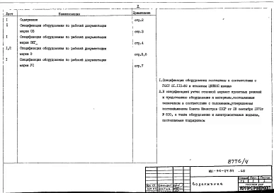 Альбом 4 Спецификация оборудования