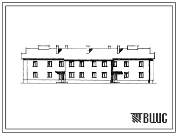 Типовой проект 114-12-177.2 Двухэтажный двухсекционный 12-квартирный жилой дом с 1-2-3 — комнатными квартирами.