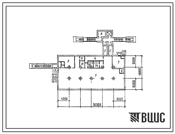 Типовой проект А-IV-900-293.85 Склад материалов и оборудования. Стены из железобетонных панелей по серии У-01-02/80. Площадь основных помещений 463,0 м2(убежище на 900 человек, размеры убежища 36м на 18м, режимы вентиляции 1,2).