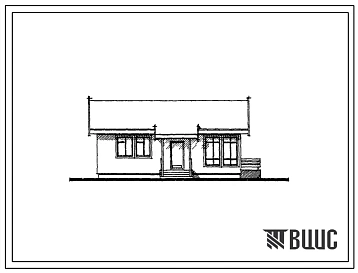 Типовой проект 181-115-31/1 Одноэтажный жилой дом с двухкомнатной квартирой типа 2Б. Для строительства в 1В и 2В климатических подрайонах