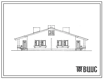 Типовой проект 184-12-199.85 1-этажный 2-квартирный жилой дом с 2-комнатными квартирами. Для строительства в 1В климатическом подрайоне, 2 климатическом районе.