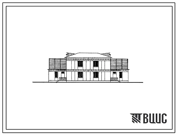 Типовой проект 183-52-114с 2-этажный 2-квартирный жилой дом с 3-комнатными квартирами (кухни выносные, стены из силикатобетонных блоков по серии ИИ-10с-1с ).
