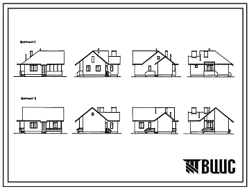 Типовой проект 185-000-153 Одноэтажный трехкомнатный жилой дом. Стены из крупных блоков пильного известняка.