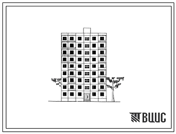 Типовой проект 1-464АС-074 Девятиэтажная рядовая блок-секция на 18 квартир (трехкомнатных 3Б-9, пятикомнатных 5Б-9). Для строительства в 4 климатическом районе Грузинской ССР сейсмичностью 7 баллов