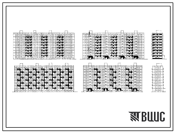 Типовой проект 1-515-142/9М Жилой 4-секционный 9-ти этажный крупнопанельный дом на 142 квартиры