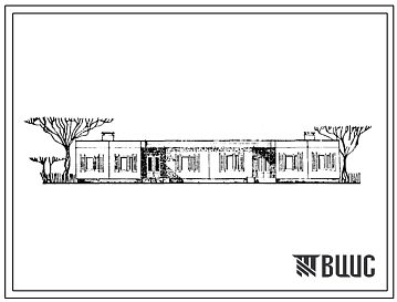 Типовой проект 181-46-4с/1 Одноэтажный дом на 2 пятикомнатные квартиры типа 5Б. Для строительства в 4А и 4Г климатических подрайонах сейсмичностью 7, 8 и 9 баллов