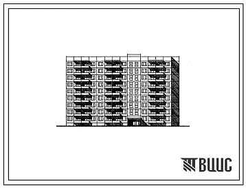Типовой проект 91-045.84 Блок-секция 9-этажная 107-квартирная для малосемейных