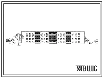 Типовой проект 115-63-12с Четырехэтажный четырехсекционный жилой дом на 40 квартир (однокомнатных 1Б-8; двухкомнатных 2Б-8; трехкомнатных 3А-124 четырехкомнатных 4Б-8; пятикомнатных 5Б-4) со стенами из камня. Для строительства в 4Б климатическом подрайоне
