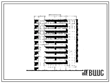 Типовой проект 93-024/1 Блок-секция девятиэтажная 36-квартирная торцевая правая (однокомнатных 1А — 1, 1Б — 9, двухкомнатных 2Б — 8, трехкомнатных 3Б — 9, пятикомнатных 5Б — 9). Для строительства во IIА климатическом подрайоне.