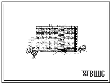 Типовой проект 91-028/1 Девятиэтажная блок-секция общежития на 323 человека с ячейками на 3-4 человека. Для строительства во IIБ, IIВ, IIГ климатических подрайонах, III климатическом районе.