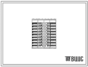 Типовой проект 135-0368.88 Блок-секция 9-этажная 27-квартирная рядовая 3-4-4