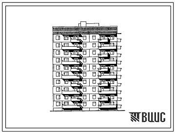 Типовой проект 179-09В.13.89 Блок-секция угловая (правая) 10-этажная 40-квартирная для гг. Горловка, Дхержинск, Енакиево (Пантелеймоновский ЖБИ)
