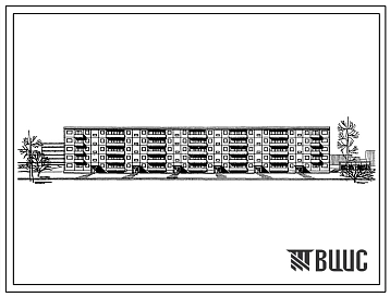 Типовой проект 1-464А-60 Пятиэтажный шестисекционный крупнопанельный жилой дом на 95 квартир (однокомнатных  15, двухкомнатных малых  10,  двухкомнатных  45, трехкомнатных малых  10, трехкомнатных  10, четырехкомнатных   5). Конструктивный вариант из к