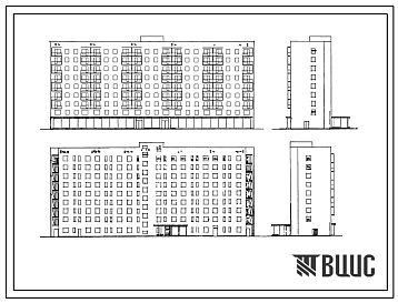 Типовой проект II-29-160 9-этажный жилой дом со стенами из кирпича на 160 квартир из 2-х человек