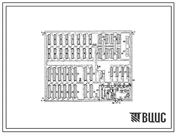Типовой проект 819-27 Птицеводческий племенной завод яичного направления на 50 тыс.кур племенного стада. Схемы планировок. Для строительства в районах с расчетной наружной температурой -10?С.